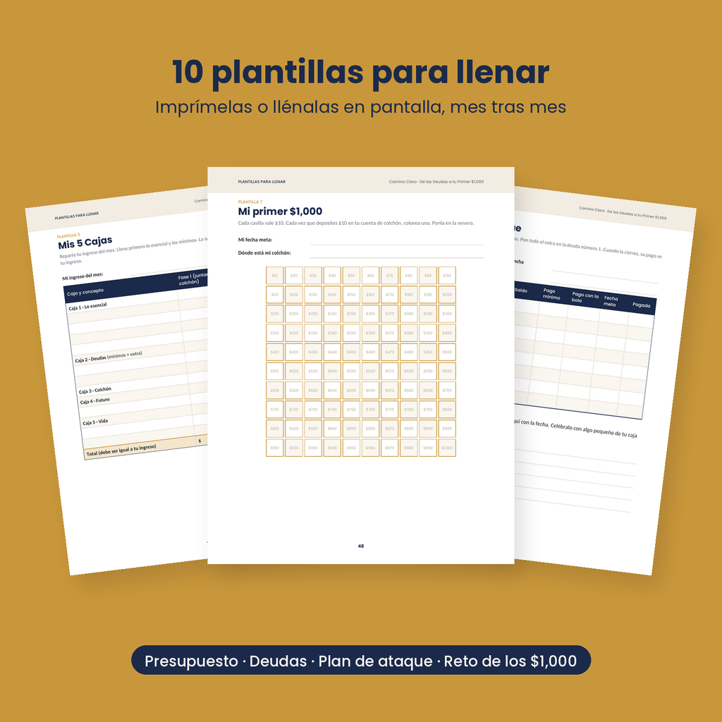 De las Deudas a tu Primer $1,000 (libro digital)